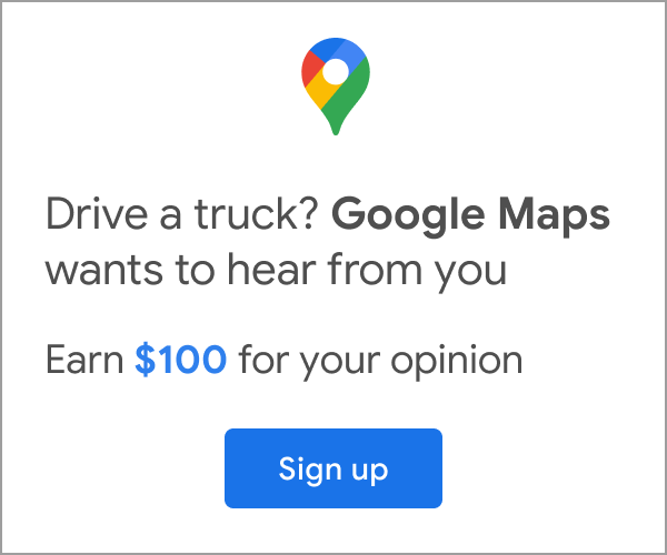 Google Trucker Survey Ad