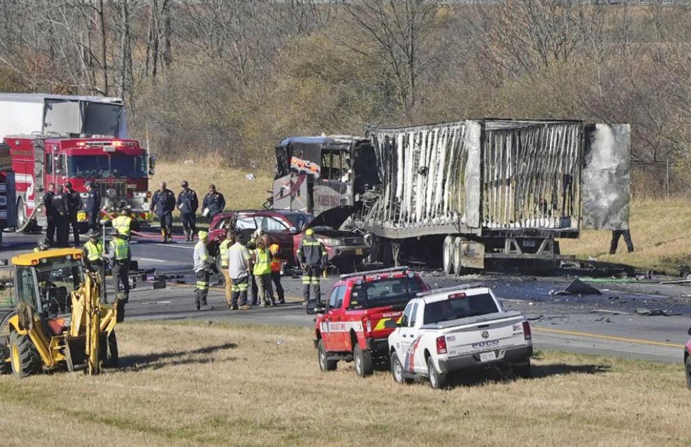 Ohio authorities: Big rig was following too closely in deadly charter ...