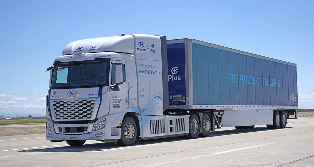 Hyundai and Plus Unveil First Level 4 Autonomous Hydrogen Fuel Cell ...