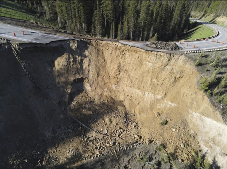 Part of Wyoming’s Teton Pass road collapses, shut down indefinitely
