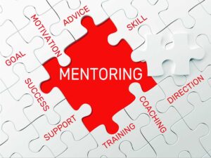 Puzzle graphic showing how mentorship can enhance a company's training programs