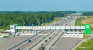 The Ohio Turnpike’s Westgate Toll Plaza, shown here, was recently completed as part of a major infrastructure upgrade. (Courtesy: Ohio Turnpike and Infrastructure Commission)