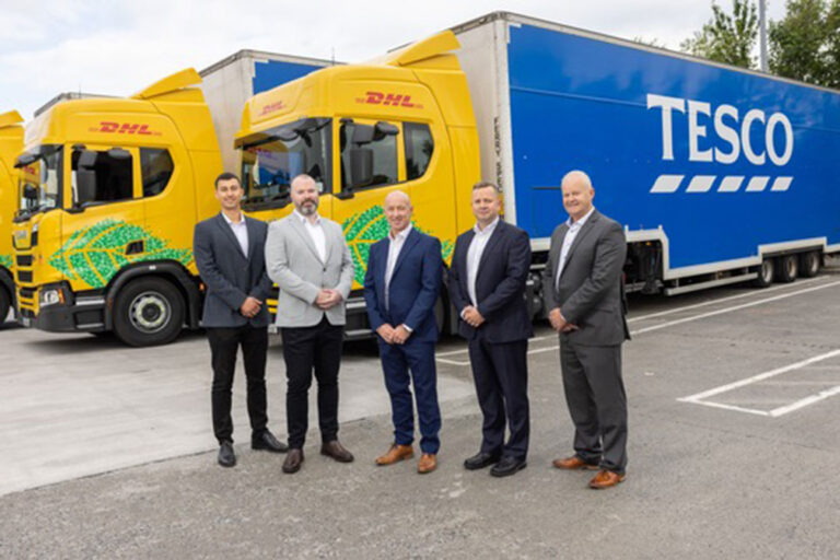 DHL Supply Chain reduce carbon emissions with biomethane trucks across Tesco Ireland network