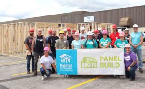 On Aug. 8, nearly 100 Bendix employees pitched in to help with a Habitat for Humanity building project to help a local family in need. (Courtesy: Bendix)