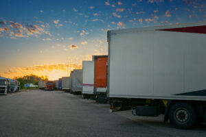 sunrise over a truck stop 2