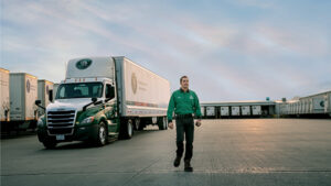 Loading Dock Driver Walking Sunset Truck 600x338