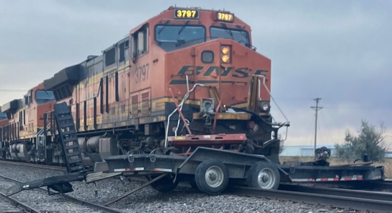 No injuries reported in train versus semi accident in North Dakota