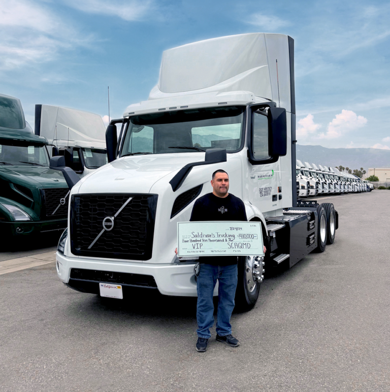 Saldivar Trucking deploys first independent owner-operator Volvo VNR Electric Truck for drayage at ports of LA, Long Beach