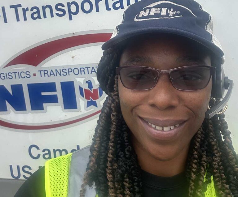 Ebony, a driver and CDL spotter, says she’s found a home with NFI and the SheDrives initiative