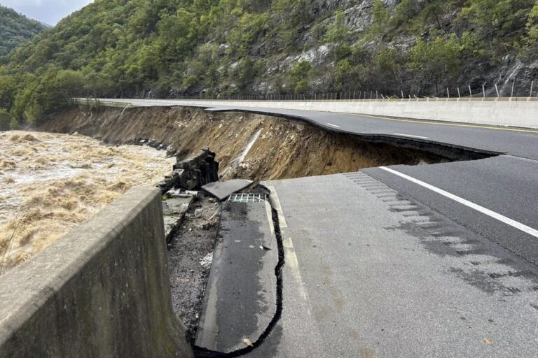 New damage delays I-40 reopening in North Carolina closed by Helene