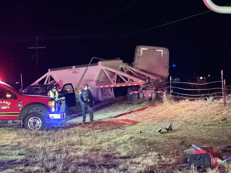 One dead in Texas crash involving semi and small car