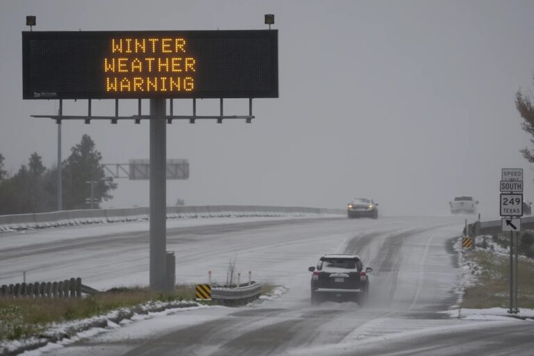 A frigid storm drops rare snow on Houston and New Orleans as Florida readies plows in the Panhandle