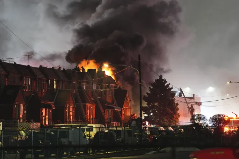 Medical jet with 6 aboard crashes in Philadelphia, setting homes ablaze and unleashing a fireball