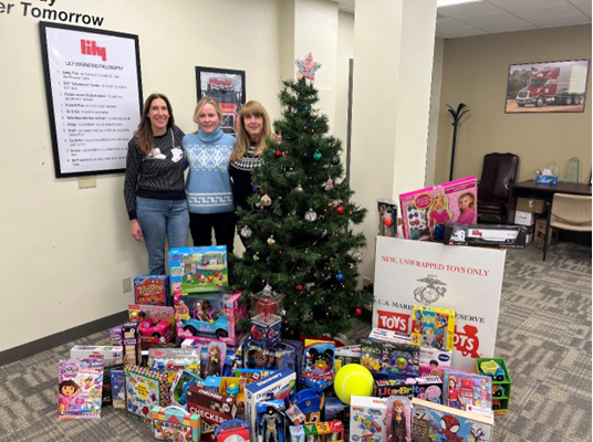 Lily Transportation collects over 500 toys for the Toys for Tots program