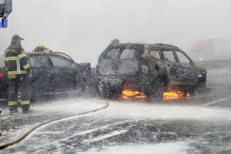 Heavy rain pummels slide-prone Southern California as crashes close roads in the Northwest