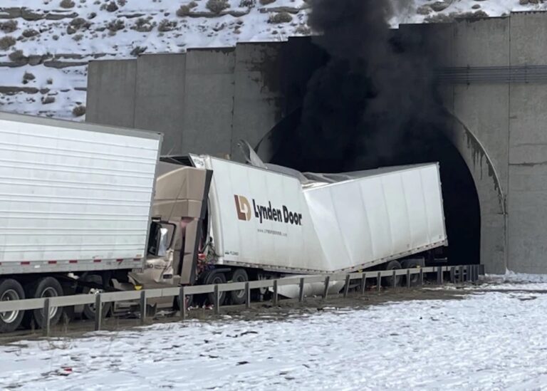 Fiery Wyoming tunnel crash kills at least 2, closes I-80 in both directions