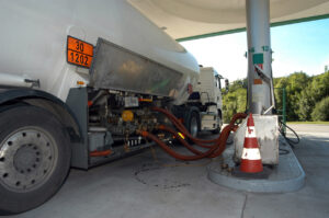 tanker truck for the transport of oil