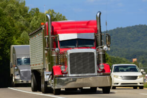 Heavy Dump Truck on Summertime Tennessee Interstate