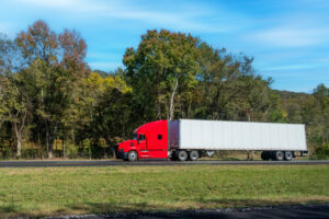 Semi Truck on Highway, Trucking in USA,